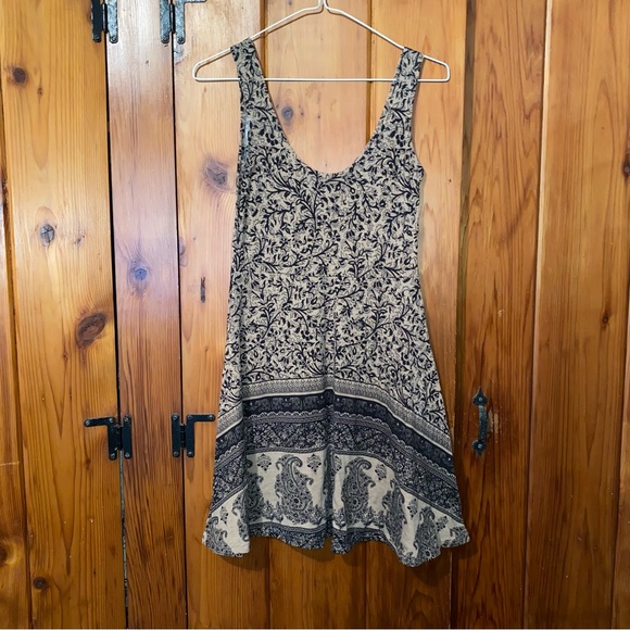 Angie Simple Stretchy Basic A Shape Dress Peplum Intricate Pattern Small - Picture 3 of 8